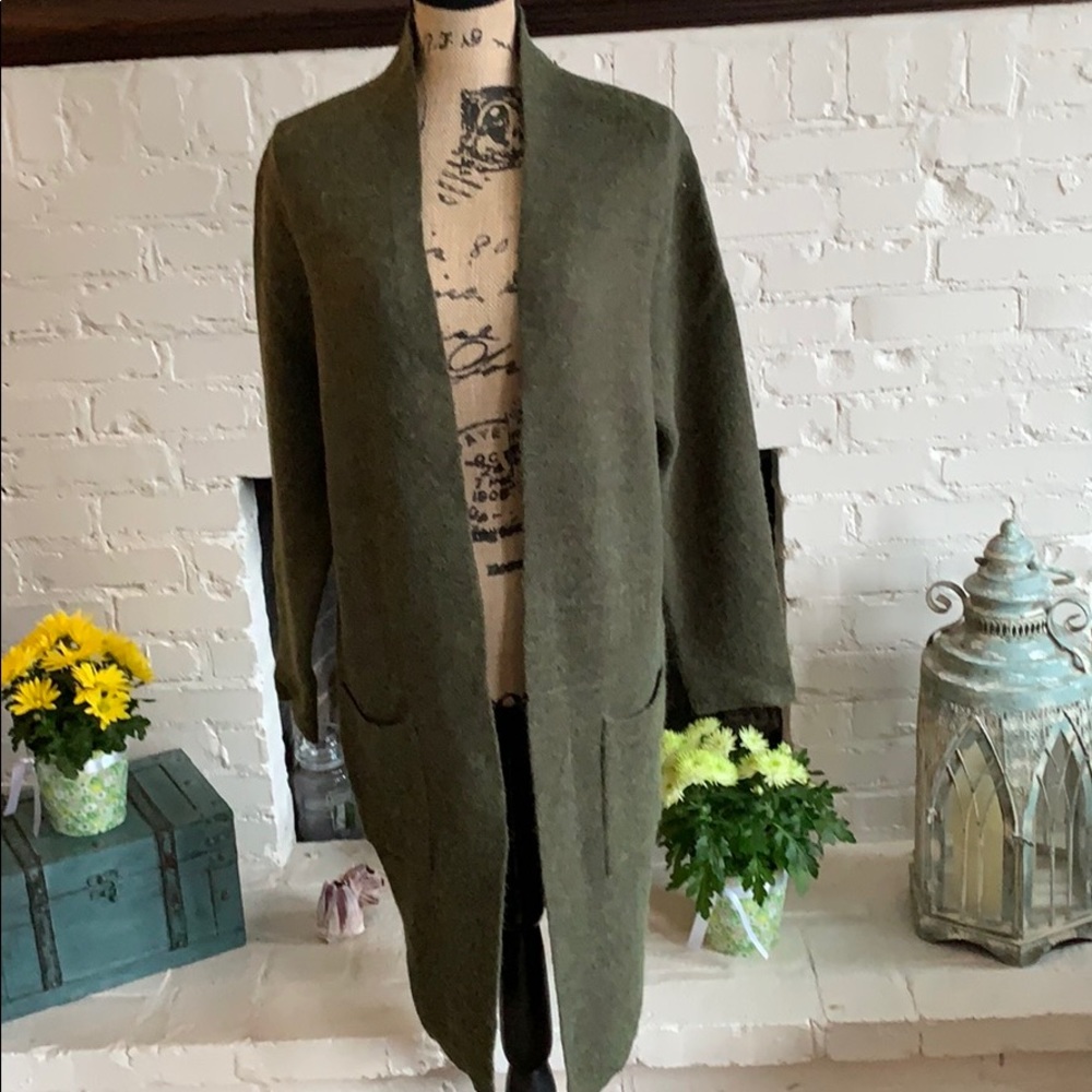Forest Green long sweater jacket
